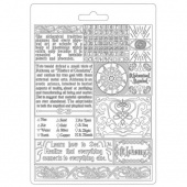 Stamperia A5 Soft Mould - Alchemy - Writings - K3PTA5609