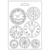 Stamperia A5 Soft Mould - Create Happiness Welcome Home - Clocks - K3PTA5644