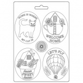 Stamperia A5 Soft Mould - Create Happiness Welcome Home - Plates - K3PTA5642