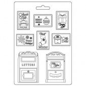 Stamperia A5 Soft Mould - Letter and Stamps - K3PTA5634
