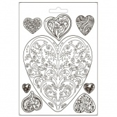 Stamperia A5 Soft Mould - You and Me - Hearts - K3PTA5622