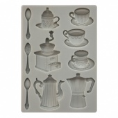 Stamperia A5 Silicone Mould - Coffee and Chocolate - Cups - KACMA504