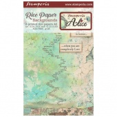 Stamperia A6 Rice Paper Backgrounds - Alice Forever - DFSAK6003
