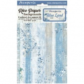 Stamperia A6 Rice Paper Backgrounds - Blue Land - DFSAK6007