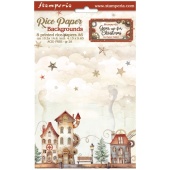 Stamperia A6 Rice Paper Backgrounds - Gear Up for Christmas - DFSAK6026