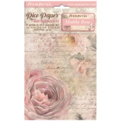 Stamperia A6 Rice Paper Backgrounds - Shabby Rose - DFSAK6023