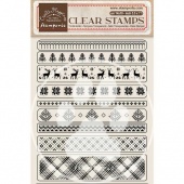 Stamperia Acrylic Stamp Set - Create Happiness Christmas Plus - Christmas Borders - WTK177