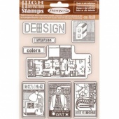 Stamperia Cling Mounted Stamp Set - Bauhaus - Design - WTKCC214