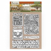 Stamperia Cling Mounted Stamp Set - Savana Zebra Texture - WTKCC211