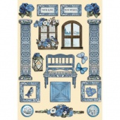 Stamperia Wooden Shapes - Blue Land - KLSP141