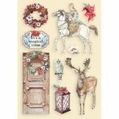 Stamperia Coloured Wooden Shapes - Winter Tales Horse and Deer - KLSP102