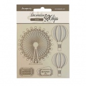 Stamperia Decorative Chips - Around the World - Balloons - SCB172