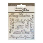 Stamperia Decorative Chips - Christmas Writings - SCB181