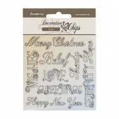 Stamperia Decorative Chips - Christmas Writings - SCB181