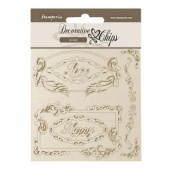 Stamperia Decorative Chips - Coffee and Chocolate - Love Happy Frames - SCB197