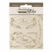 Stamperia Decorative Chips - Coffee and Chocolate - Love Happy Frames - SCB197