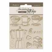 Stamperia Decorative Chips - Coffee and Chocolate - Moka - SCB194