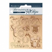 Stamperia Decorative Chips - Romantic Horses Freedom - SCB98