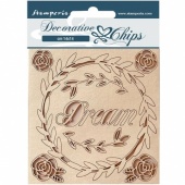Stamperia Decorative Chips - Rose Parfum - Dream - SCB153