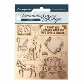Stamperia Decorative Chips - Sleeping Beauty Coach - SCB60