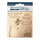 Stamperia Decorative Chips - Sleeping Beauty Just Married - SCB62