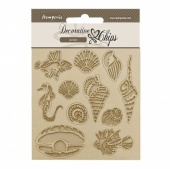 Stamperia Decorative Chips - Songs of the Sea - Shells and Fish - SCB186