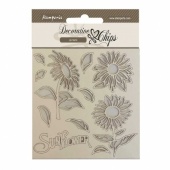 Stamperia Decorative Chips - Sunflower Art - SCB169