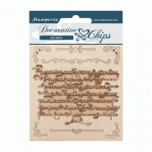 Stamperia Decorative Chips - Vintage Library - Letters - SCB163