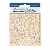 Stamperia Decorative Chips - Winter Tales - Leaves Texture - SCB66