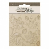 Stamperia Decorative Chips - Woodland - Mushrooms and Leaves - SCB190