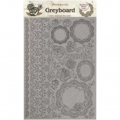 Stamperia A4 Greyboard - Passion - Lace and Roses