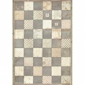 Stamperia A4 Rice Paper - Alice Chessboard - DFSA4605