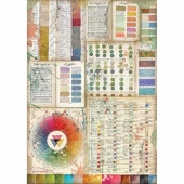 Stamperia A4 Rice Paper - Atelier de Arts - Pantone Charts