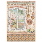 Stamperia A4 Rice Paper - Casa Granada - Window - DFSA4656