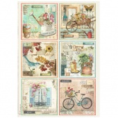 Stamperia A4 Rice Paper - Garden - 6 Cards - DFSA4870