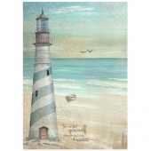 Stamperia A4 Rice Paper - Sea Land - Lighthouse - DFSA4857