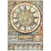 Stamperia A4 Rice Paper - Sir Vagabond Aviator - Clock - DFSA4703