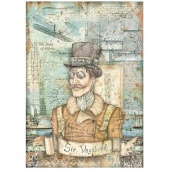 Stamperia A4 Rice Paper - Sir Vagabond Aviator - Image - DFSA4699