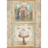 Stamperia A4 Rice Paper - Sleeping Beauty Cake Frame - DFSA4573