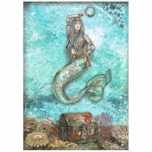 Stamperia A4 Rice Paper - Songs of the Sea - Mermaid - DFSA4810