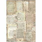 Stamperia A4 Rice Paper - Vintage Library - Book Pages - DFSA4758