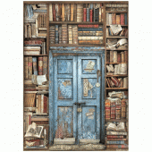 Stamperia A4 Rice Paper - Vintage Library - Door - DFSA4753