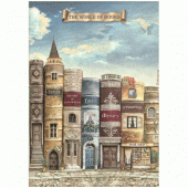Stamperia A4 Rice Paper - Vintage Library - The World of Books - DFSA4752