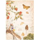 Stamperia A4 Rice Paper - Woodland - Butterfly - DFSA4817