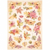 Stamperia A4 Rice Paper - Woodland - Flowers - DFSA4816
