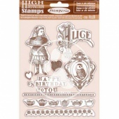 Stamperia HD Rubber  Stamp Set - Happy Birthday Alice - WTKCC203