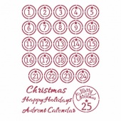 Stamperia Stencil - Christmas Patchwork - Advent - KSG475