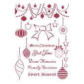 Stamperia Stencil - Christmas Patchwork - Balls - KSG474