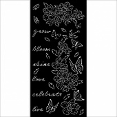 Stamperia Stencil - Secret Diary - Flowers and Butterfly - KSTDL94