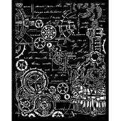 Stamperia Stencil - Sir Vagabond In Fantasy World - Gears - KSTD156